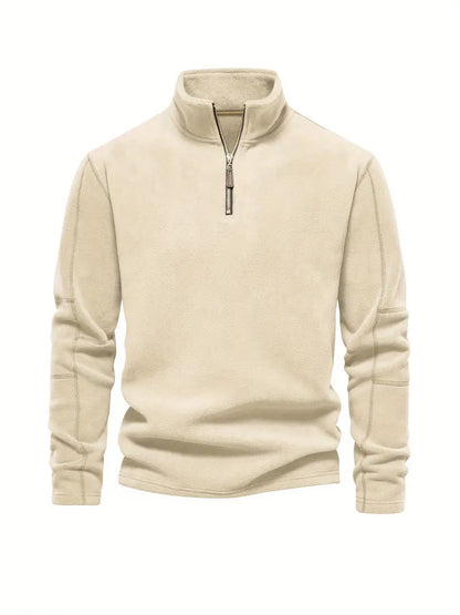 Cordpullover Halbzipper Modern Style