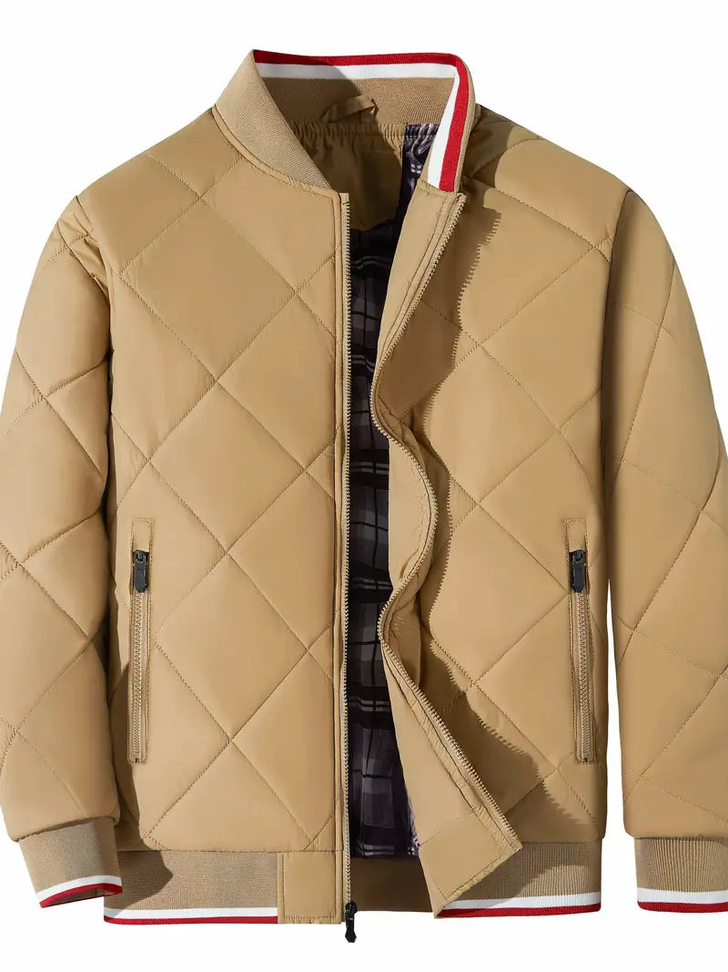 Herren Steppjacke Warm Reißverschluss