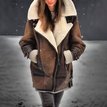 Elegante Damenjacke Mittellang Casual Style