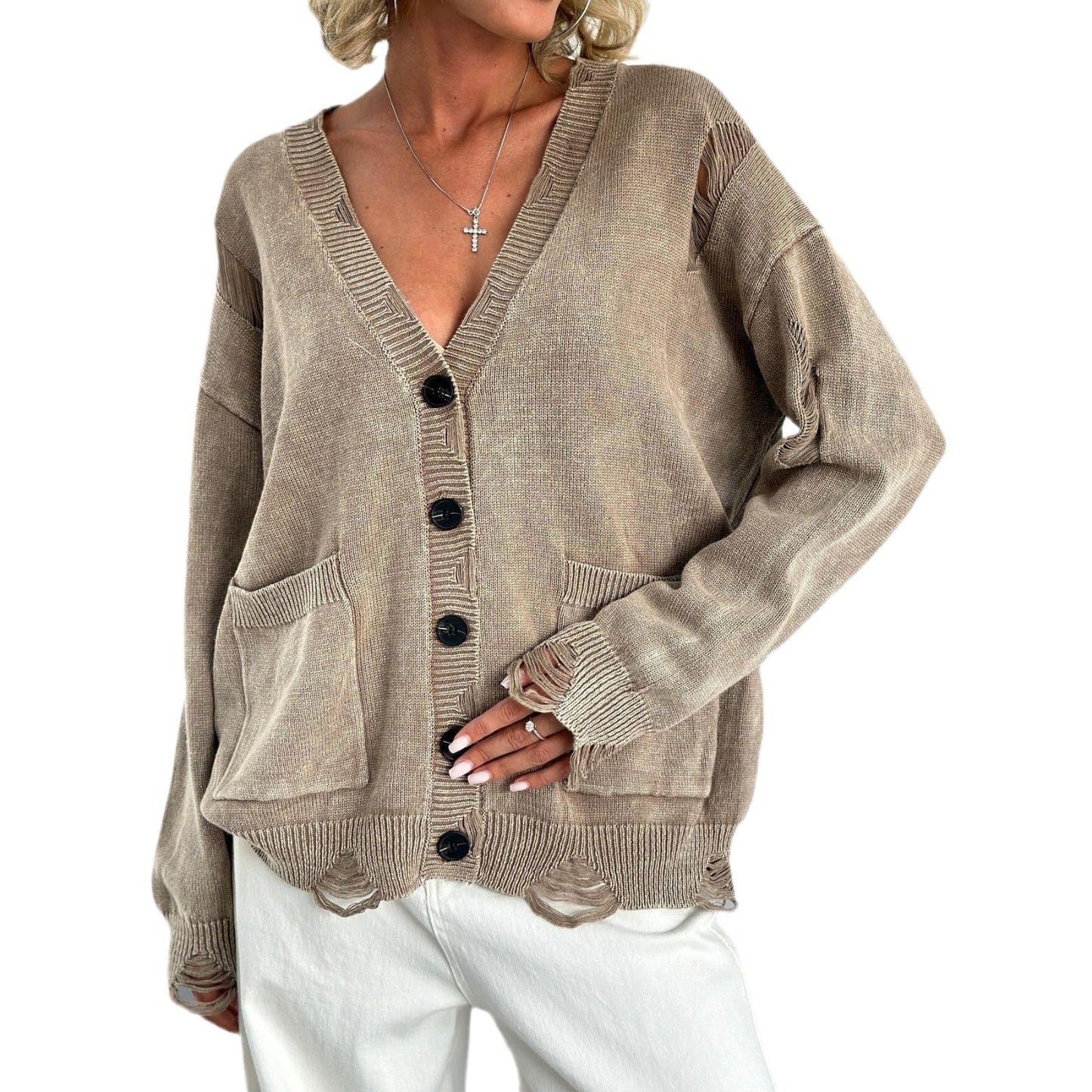 Stilvolle Damenstrickjacke Outdoor