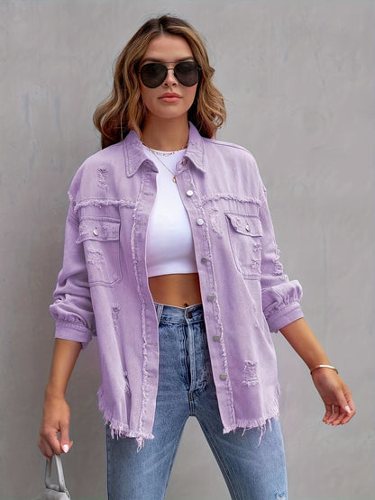 Ripped Denimjacke Oversized Style