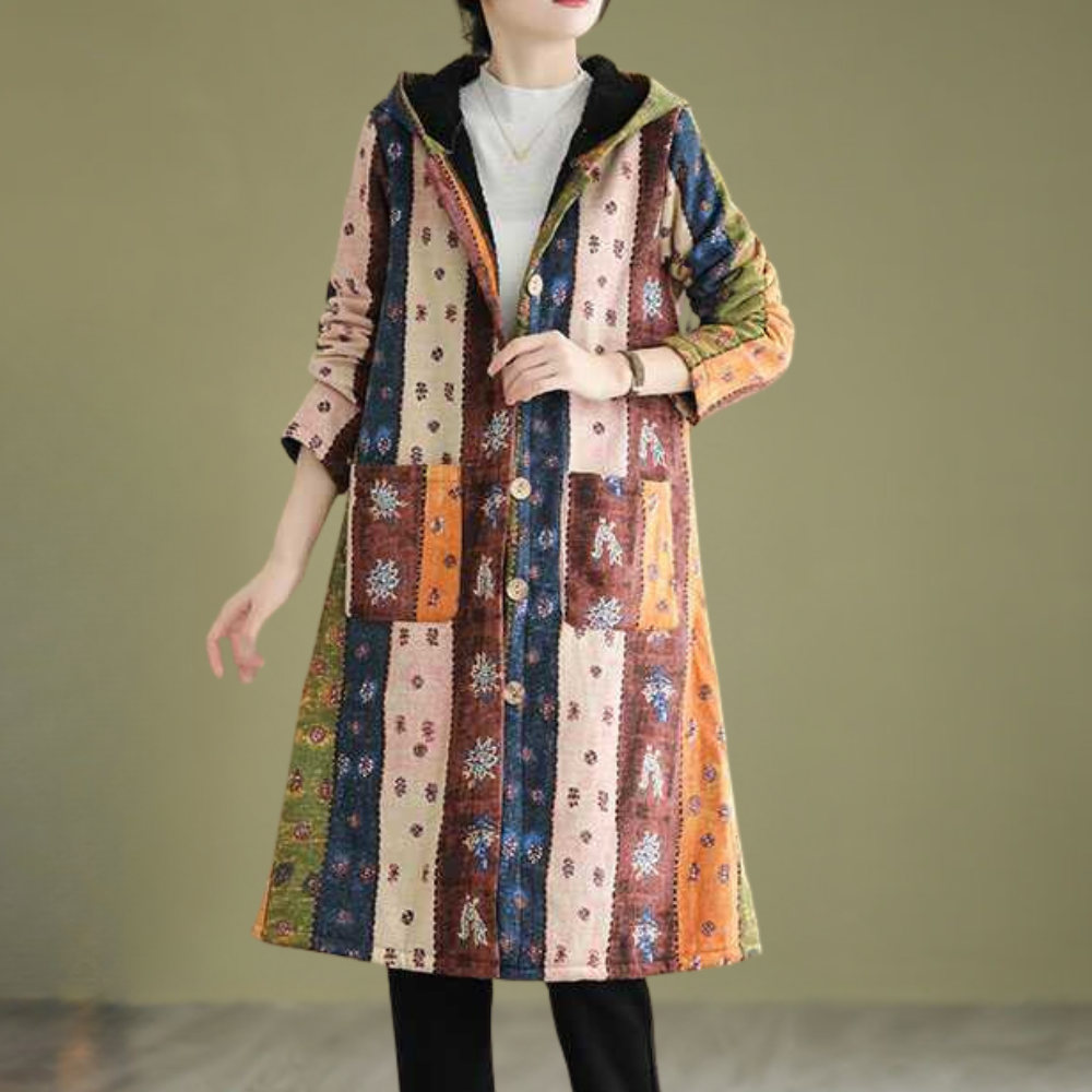 Herbstjacke Damen Kapuze Mittellang