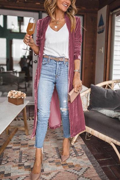Stylische Damen Kimono Jacke aus Wildleder