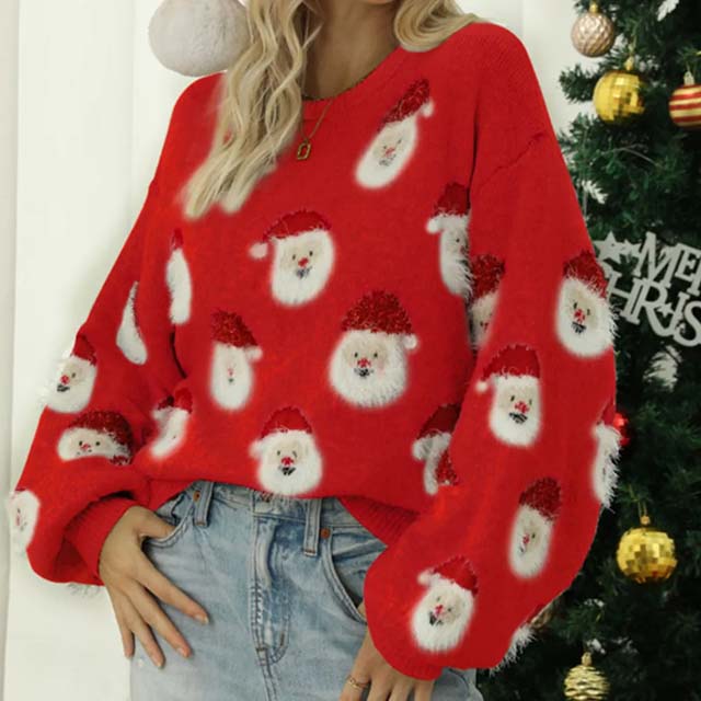 Weihnachtspullover Rentier Motiv Festlich - IdealeKleiden