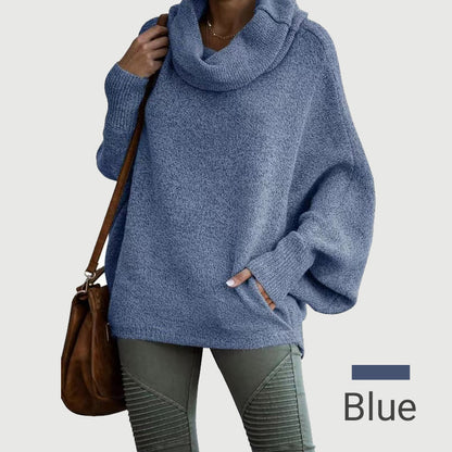 Gemütlicher Pullover Batwing Schnitt mit Taschen