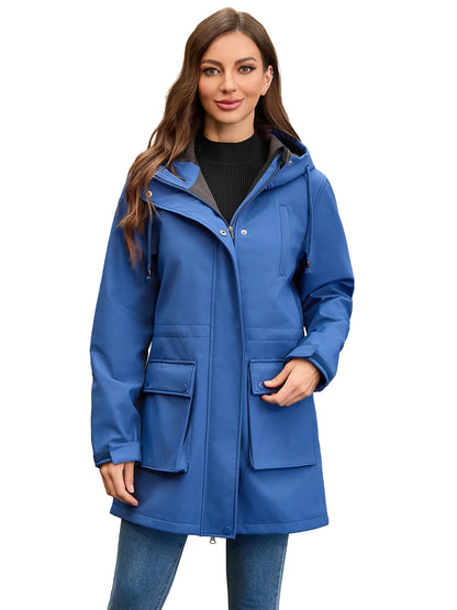Wasserdichte Damenjacke Softshell Kapuze