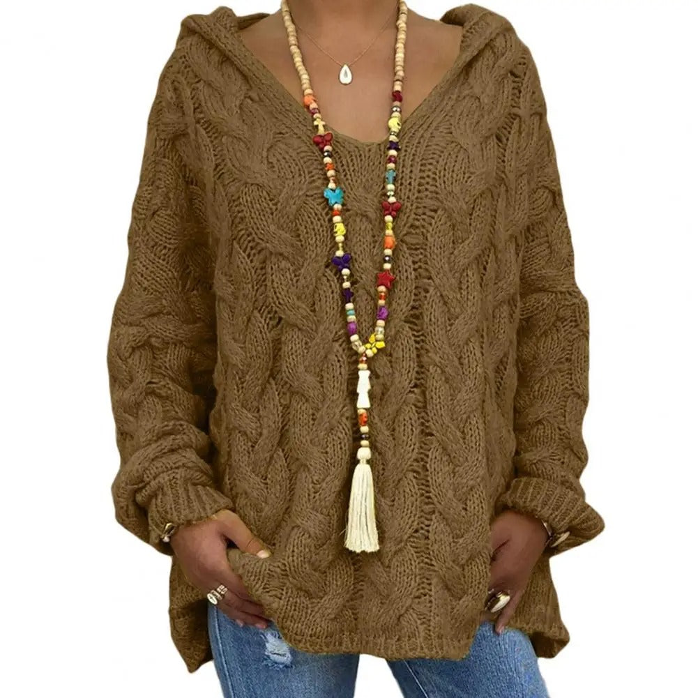 Stylische Damenhoodie V-Ausschnitt