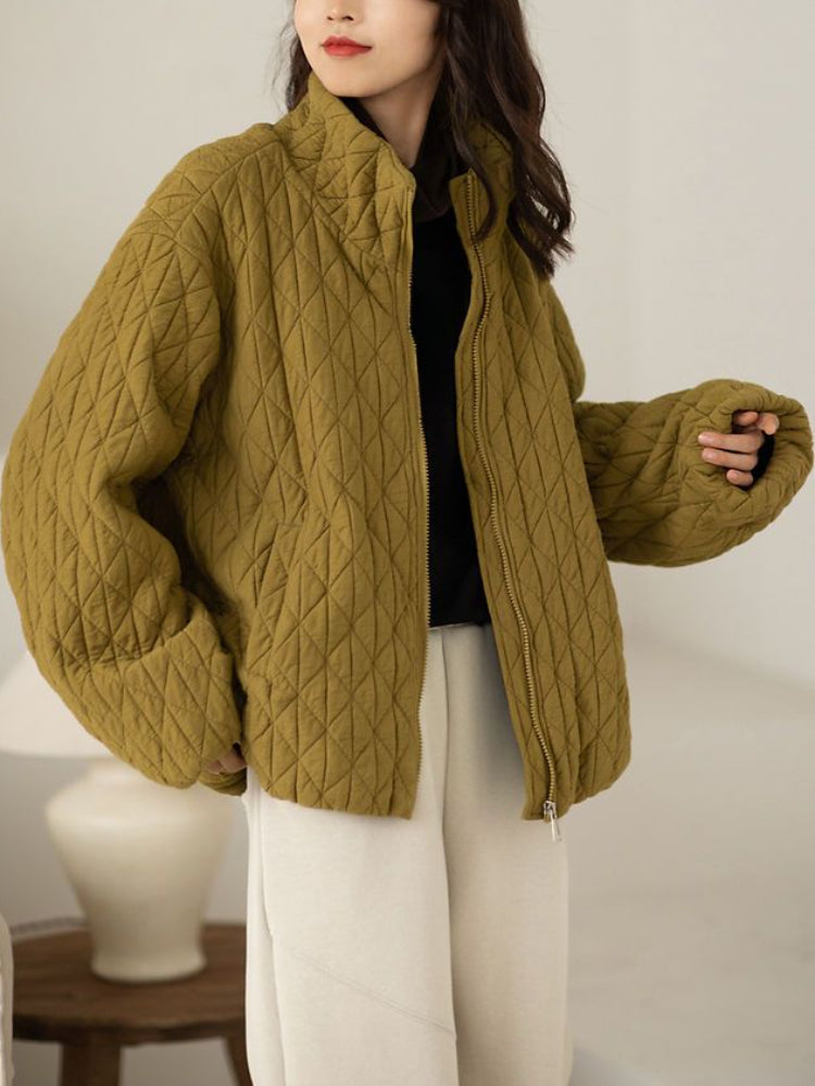 Herren Stehkragenjacke Mit Taschen - IdealeKleiden