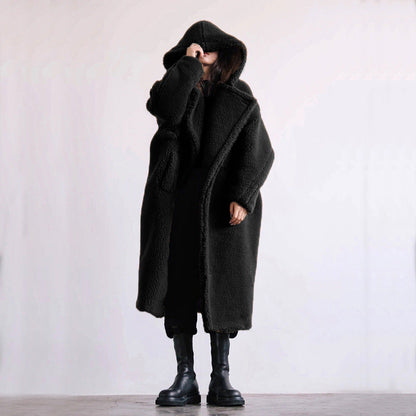 Winterkleid Damen Stepplang Knöpfe