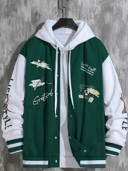 Lässige Herren-Baseballjacke Sportlich Casual