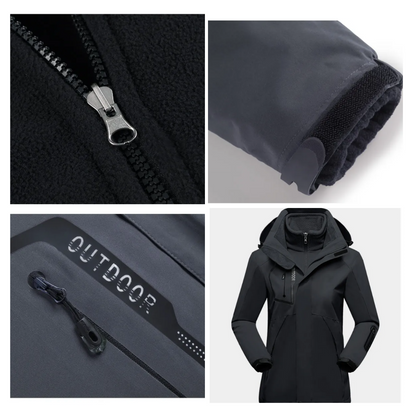 Praktische Damen Outdoorjacke 3-in-1 - IdealeKleiden