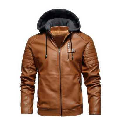 Herren Winterjacke Kapuze Warm Luxus