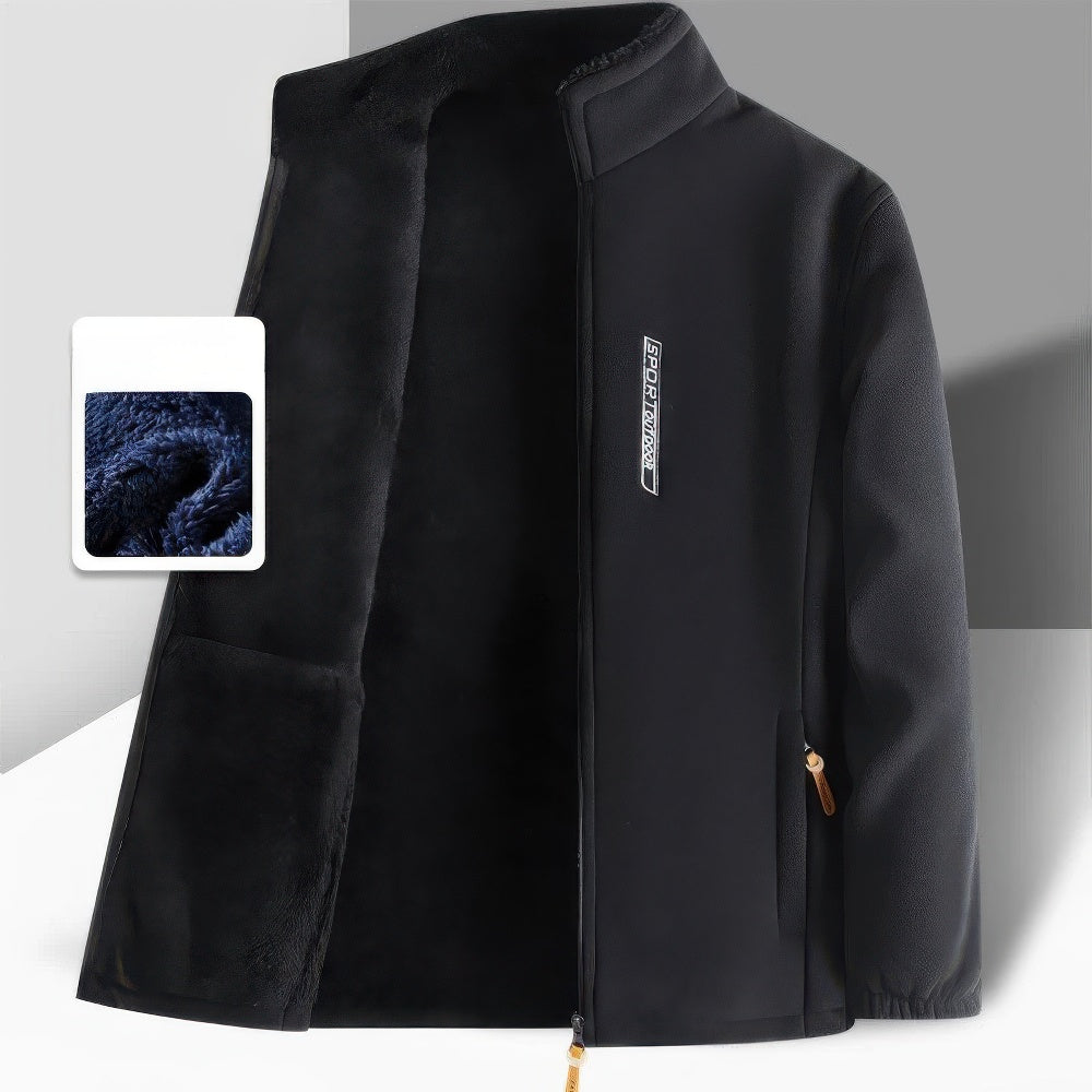 Warmes Winterkleid Fleece Gefüttert Modern
