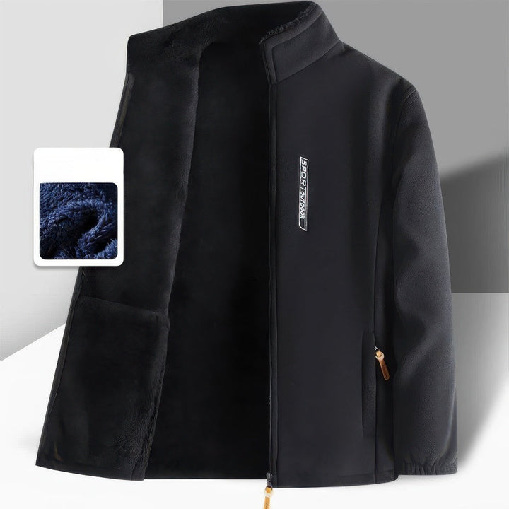 Warmes Winterkleid Fleece Gefüttert Modern