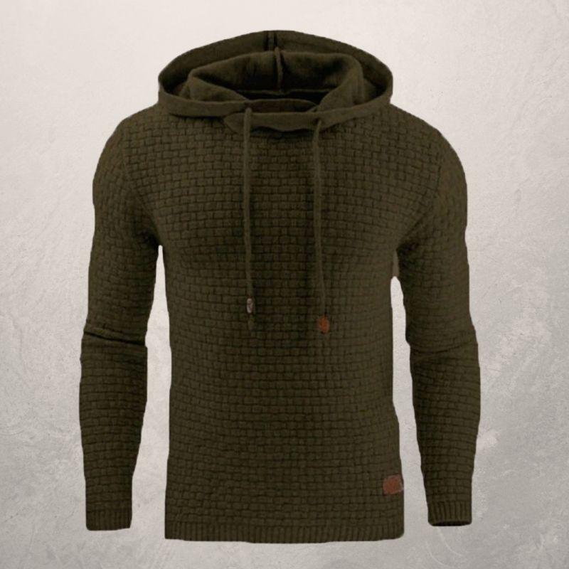 Stylischer Kapuzenpullover Slim Fit Strickmuster