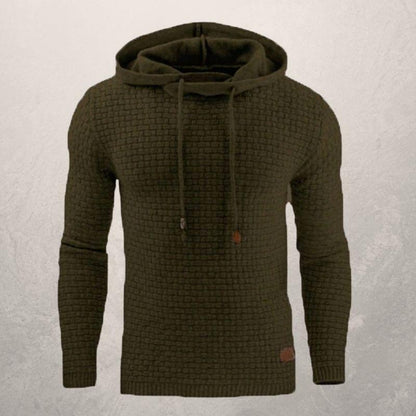 Stylischer Kapuzenpullover Slim Fit Strickmuster