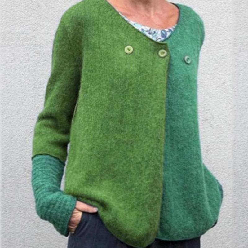 Bequemes Sweatshirt Relaxed Fit Farbenfroh Knopfleuchte