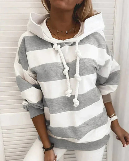Frauen Pullover Kapuze Modern Warm