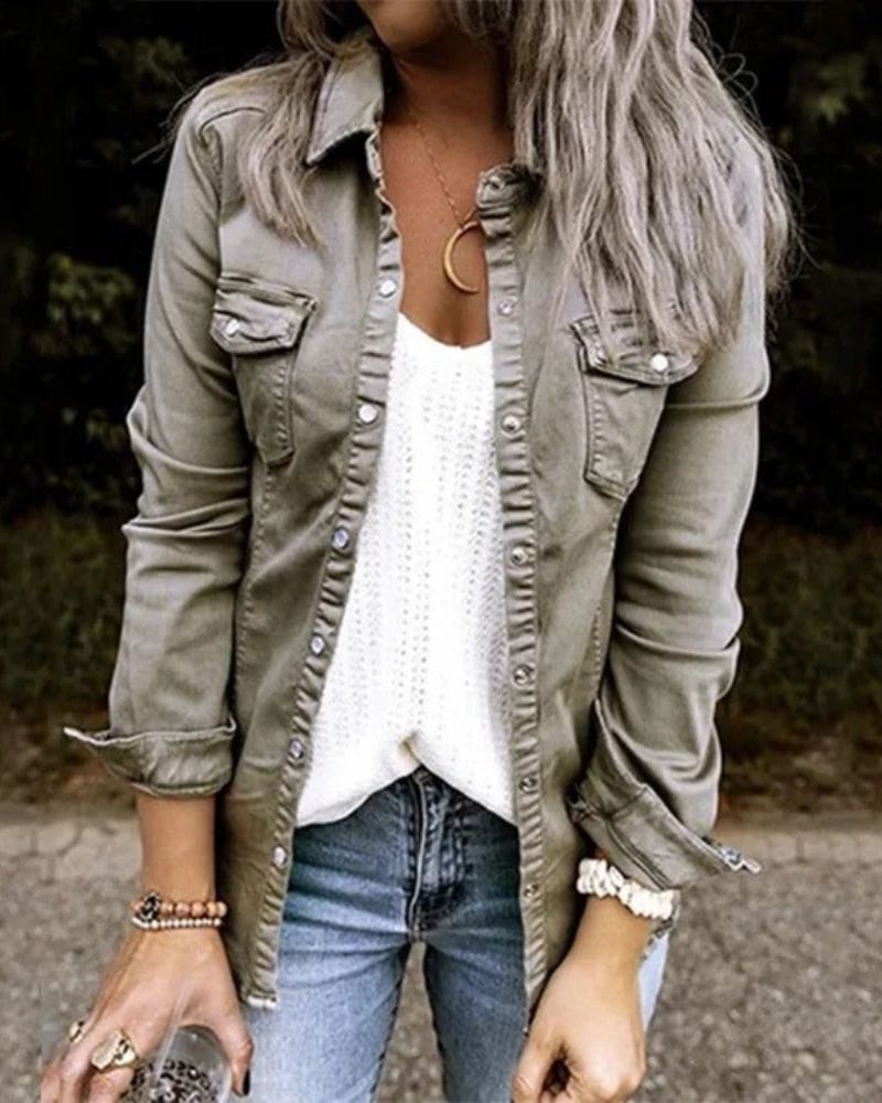 Modische Damenjacke Klassisch Jeans