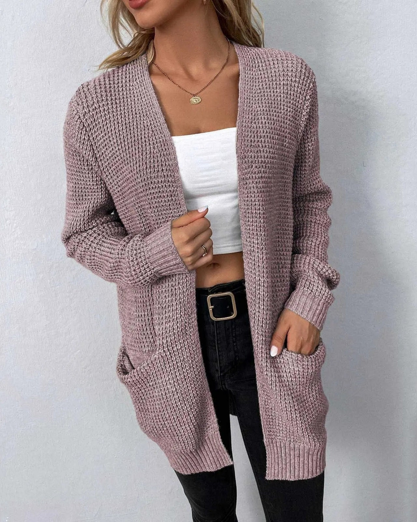 Stilvoller Damen Cardigan Lang