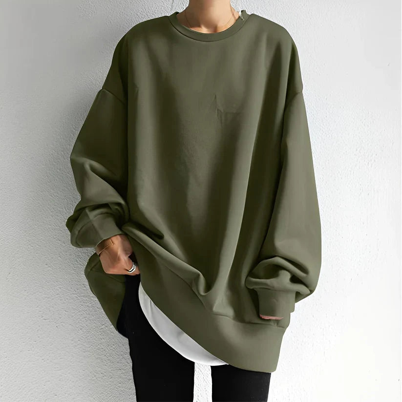 Damen Pullover Lockerschnitt Übergröße