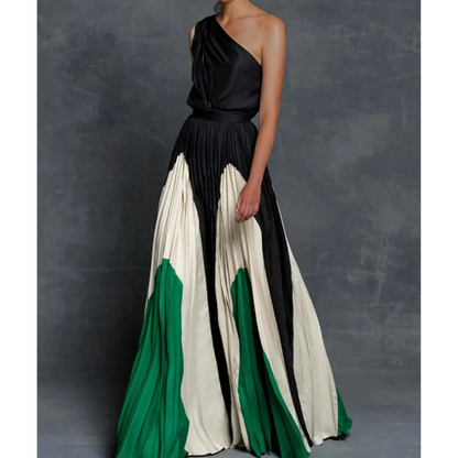 Damen Maxikleid Asymmetrisch Elegant Lang