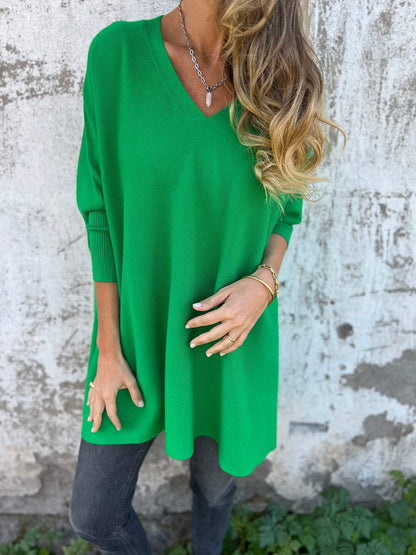 Damen Oversized Pullover Weich Herbstmode