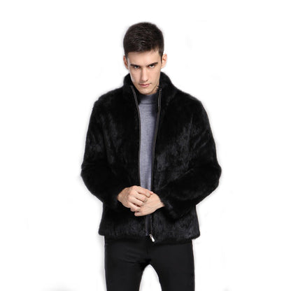 Herren Kunstpelz Jacke Elegantes Design - IdealeKleiden