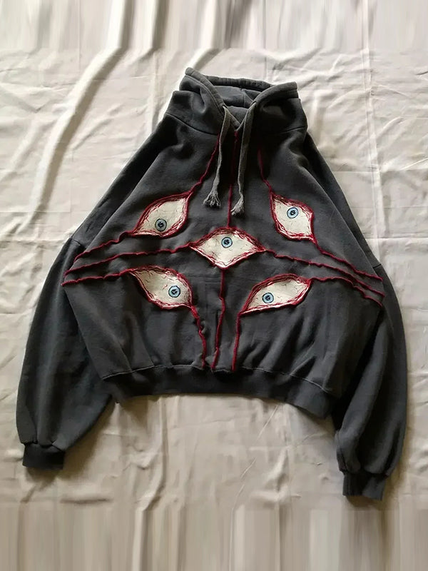 Stylische Oversized Hoodie mit lustigen Augen