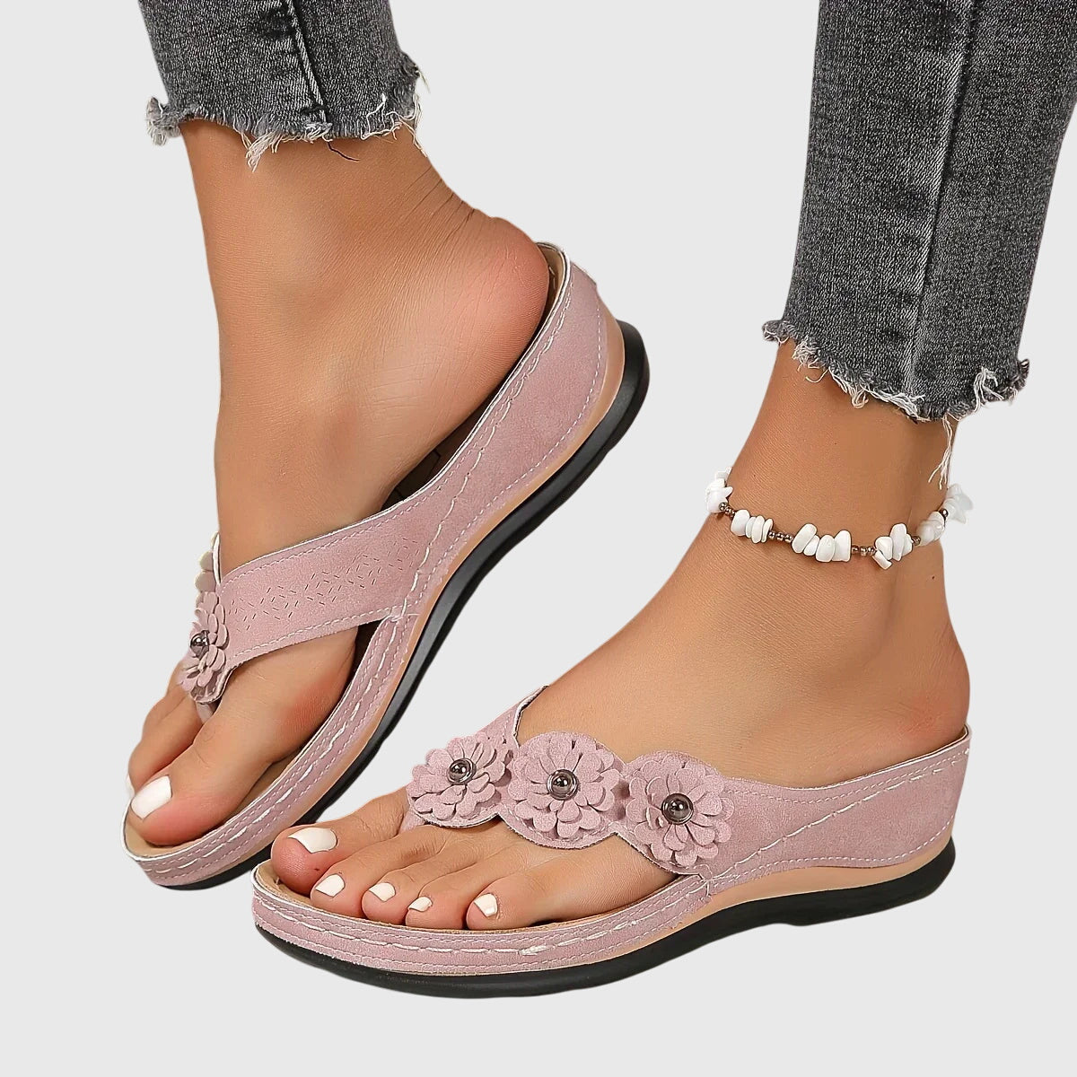 Damen Mode Sandalen Bequem Slip-On