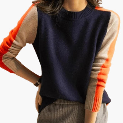 Stylisher Pullover Farbblock Modern