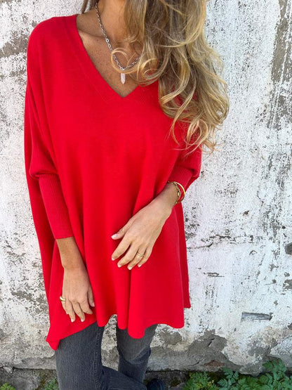 Damen Oversized Pullover Weich Herbstmode