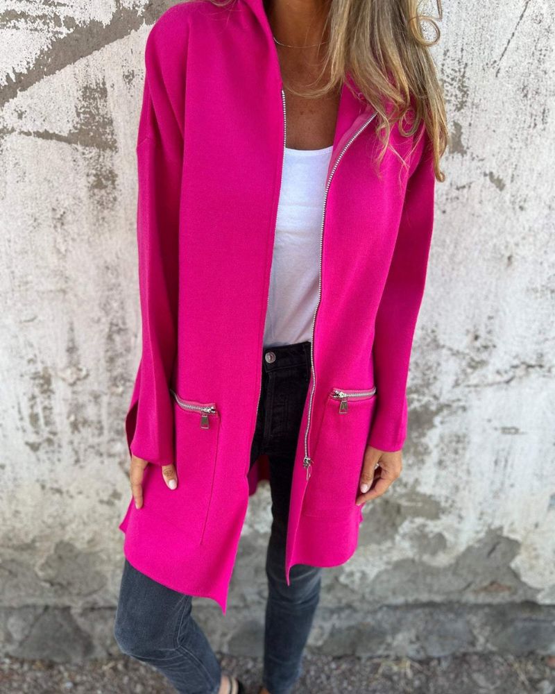 Kuschelige Cardigans Langarm Damen