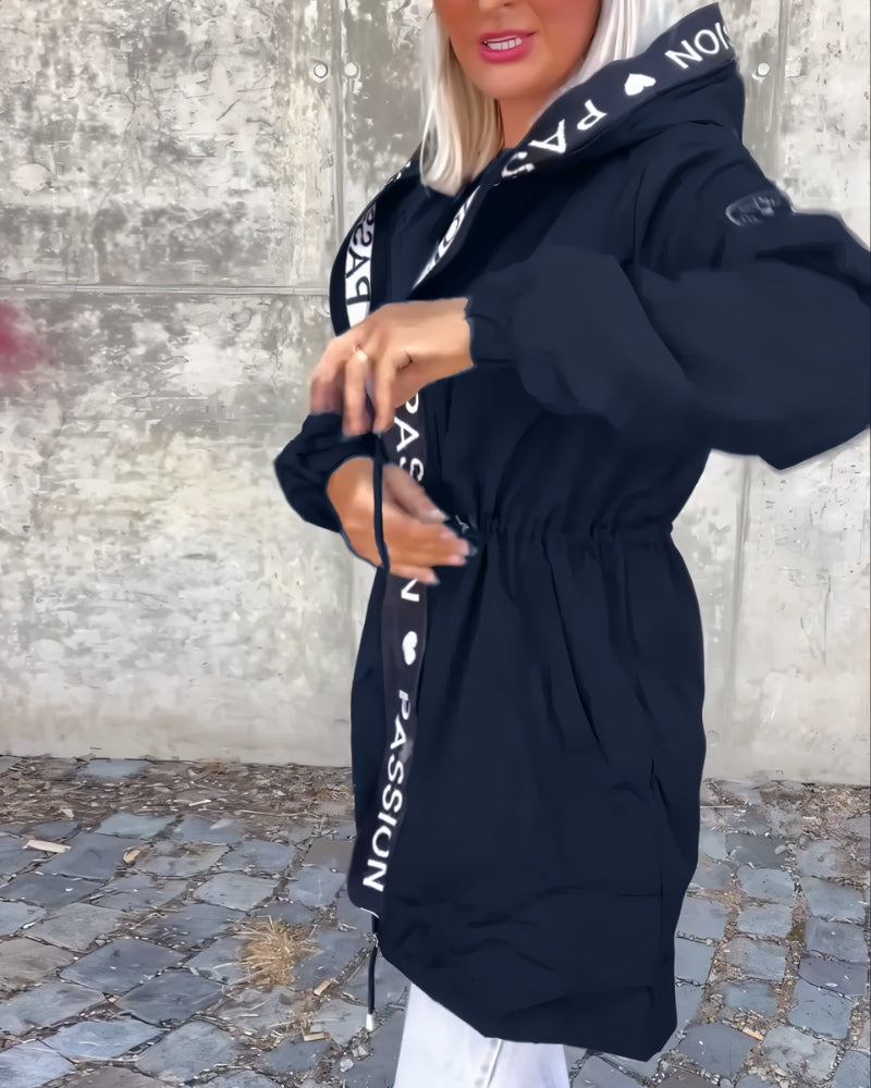 Bequeme Freizeitjacke Zip-Up Style - IdealeKleiden