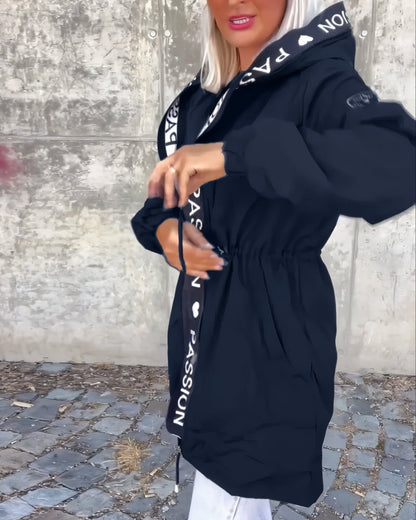 Bequeme Freizeitjacke Zip-Up Style - IdealeKleiden