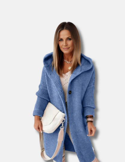 Stylische Damenweste mit Kapuze - IdealeKleiden