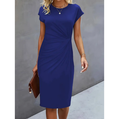 Elegantes Damenkleid Kurzarm Chiffon