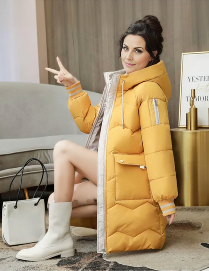 Warme Winterjacke Isoliert Damen