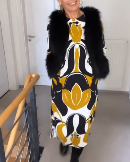 Elegantes Rundhals Sommerkleid