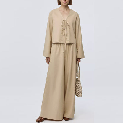 Kleid Set: Hose & Oberteil mit Binde-details