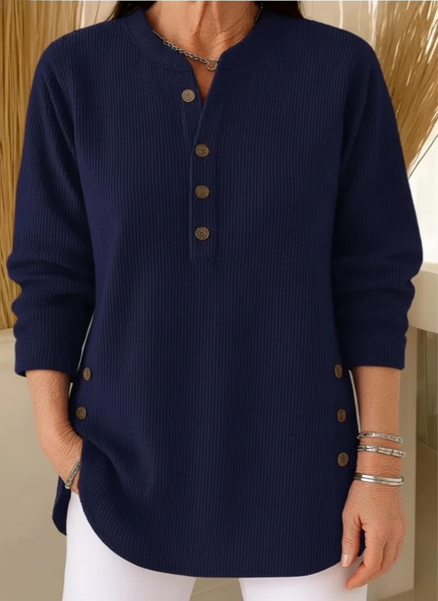 Stylischer Pullover Bequem Modern Knöpfe