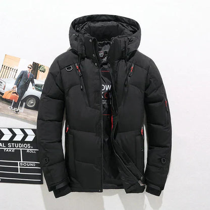 Eleganter Herren Wintermantel Schwarz