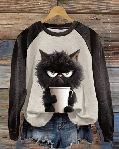 Katzen Sweatshirt Farbenfroh Trendy