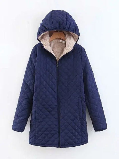 Warme Steppjacke Damen Kapuze