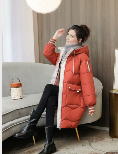 Warme Winterjacke Isoliert Damen