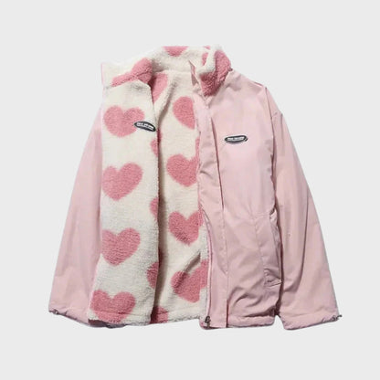 Herzförmige Damenjacke Reversibel