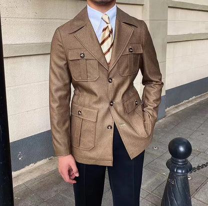 Elegante Winterjacke Stehkragen Luxus Design