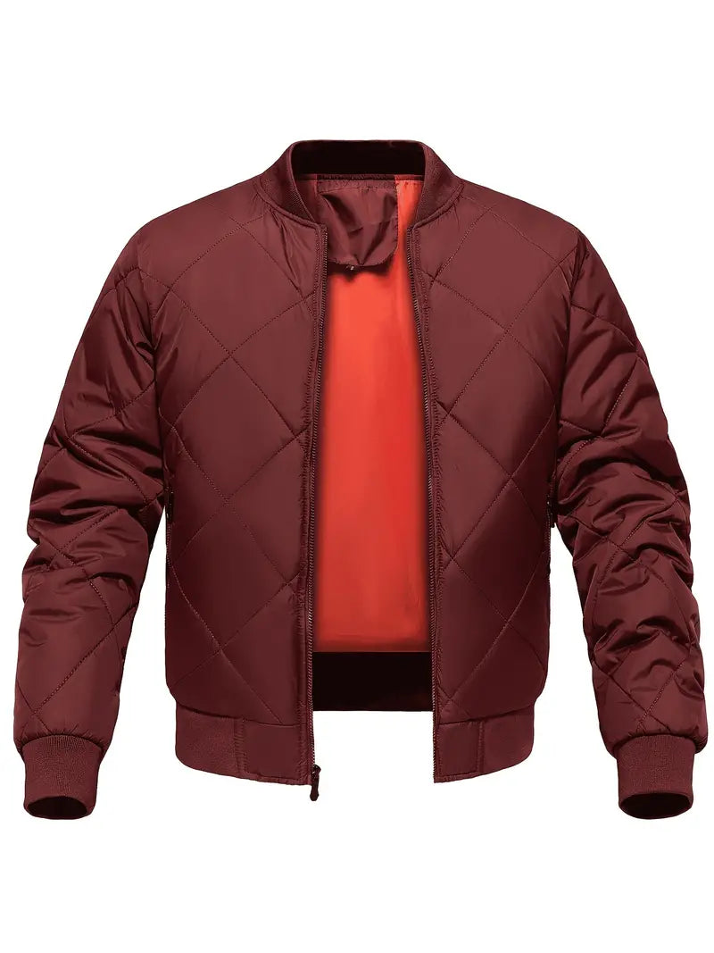Herren Steppjacke Warm Reißverschluss