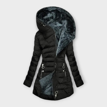 Damen Winterjacke Lang Luxus Fellversteifung