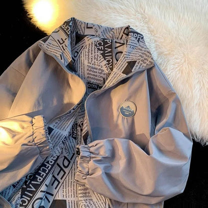 Stylische Damenjacke mit trendy Druck